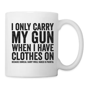 Je porte juste mon arme – drôles de droits sur les armes – - Mug blanc - blanc - Droite