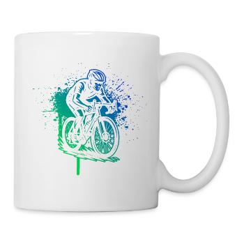 Roadbike motif with recognition value - Mug - white - Right