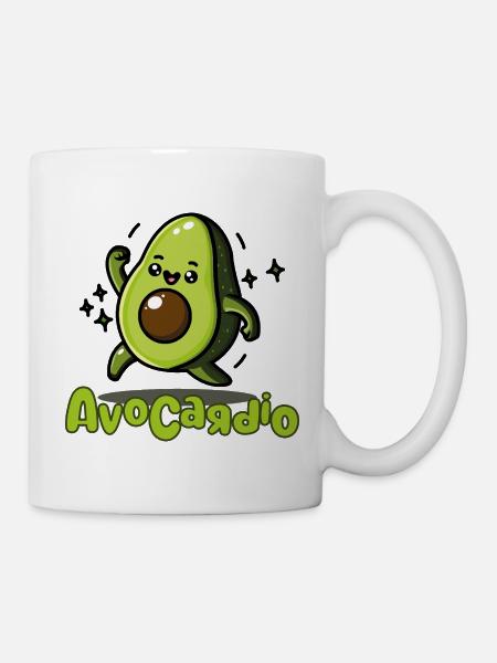 AvoCadío Avocado Cartoon - Tasse - Weiß