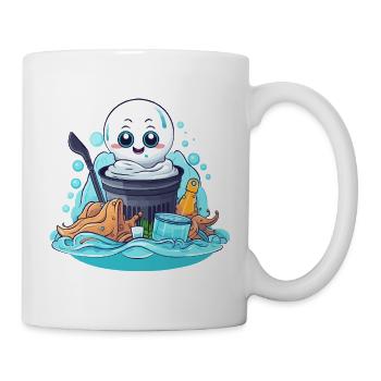 Bucket spirit in marine conservation - Mug - white - Right