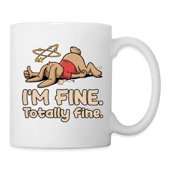 Lapin épuisé avec une phrase sarcastique - Mug blanc - blanc - Droite