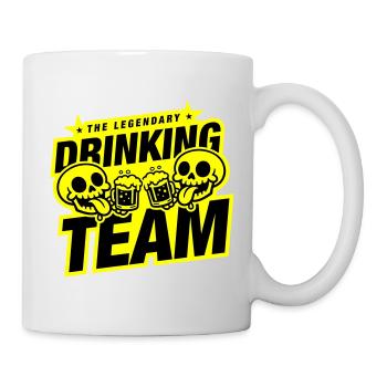Drinking Team Skelett Bier - Tasse - Weiß - Rechts