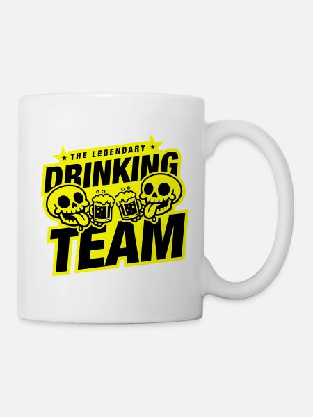 Drinking Team Skelett Bier - Tasse - Weiß