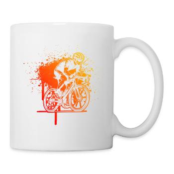 Simple road bike timeless design - Mug - white - Right