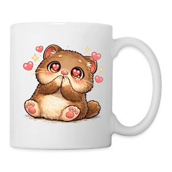 Kawaii Kitten Heart Eyes - Mug - white - Right