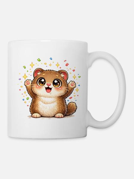 Kuschelkätzchen Jubelfest - Tasse - Weiß