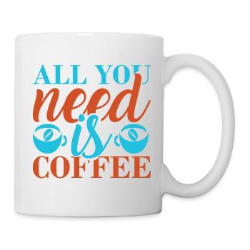 Café : tout ce dont vous avez besoin - Mug blanc - blanc - Droite