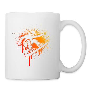 Message clair sur le snowboard pour les femmes - Mug blanc - blanc - Droite