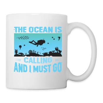 Lustiges Taucher Design - Tasse - Weiß - Rechts