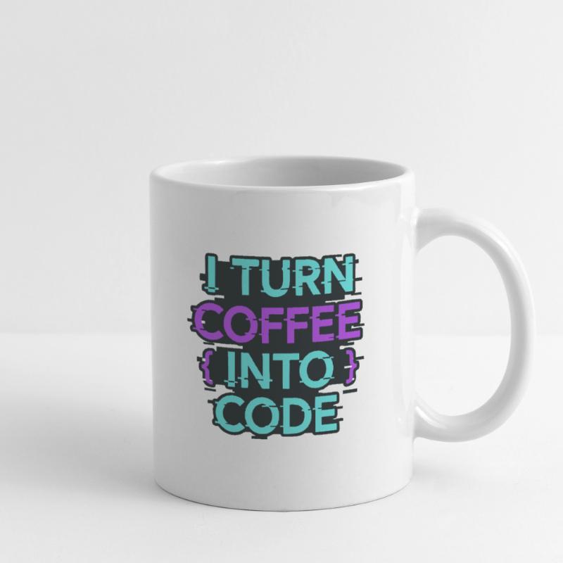 Je transforme le café en code Mug blanc