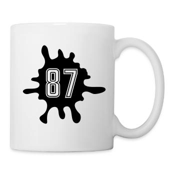 Nombre de Blobs 87 - Mug blanc - blanc - Droite