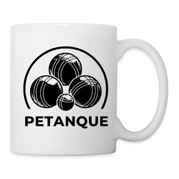 Pétanque-Logo - Tasse - Weiß - Rechts