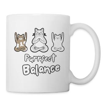 Purrfektes Gleichgewicht – CAT - Tasse - Weiß - Rechts