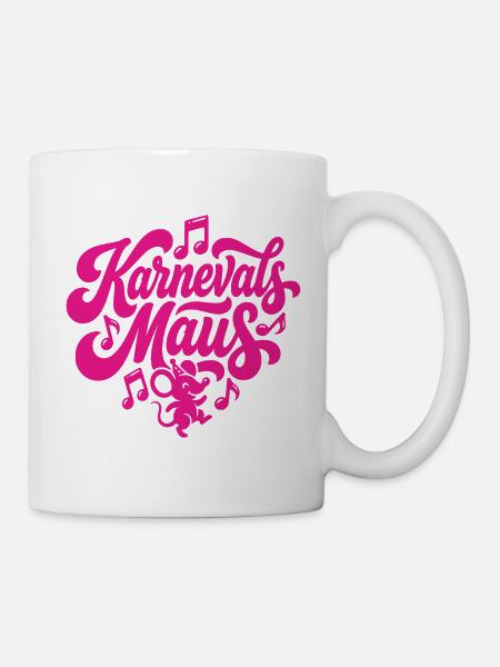 Karnevals Maus Karnevalsmaus Karneval Party Tanzen - Tasse - Weiß
