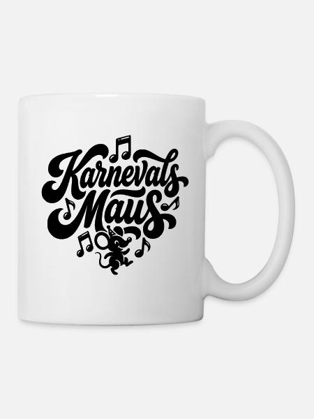 Karnevalsmaus Karneval Köln Kölner Karnevals Maus - Tasse - Weiß