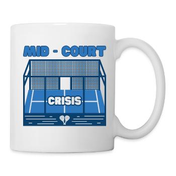 Crise au milieu du terrain de padel - Cadeau de padel amusant - Mug blanc - blanc - Droite
