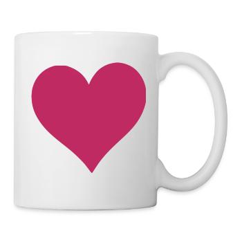 Valentine's Day Heart Red Gift Valentine's Day - Mug - white - Right