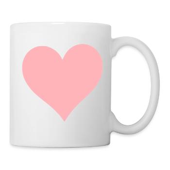 Valentinstag Pink Heart, Valentinstag - Tasse - Weiß - Rechts