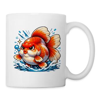 Poisson rouge orange ranchu de haute qualité - Mug blanc - blanc - Droite