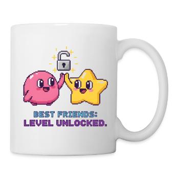 Best Friends Level Unlocked Pixel Duo - Tasse - Weiß - Rechts