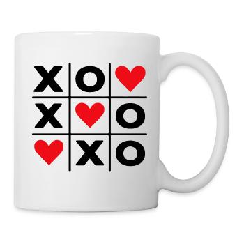 Esthétique minimale de cœurs rouges adorant mignonne - Mug blanc - blanc - Droite