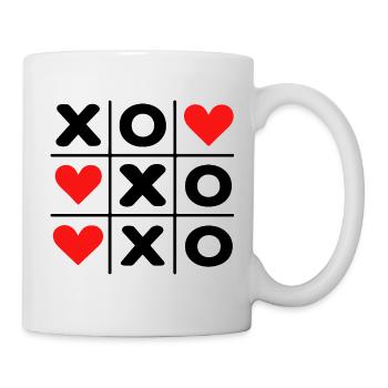 Cute Heart Pattern Love Minimal Design - Mug - white - Right