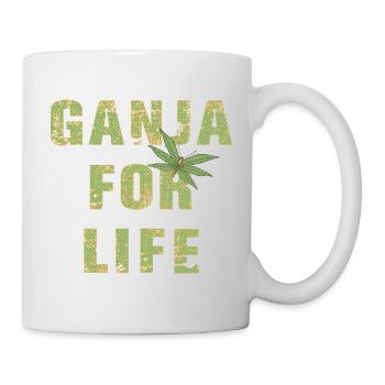 Ganja for Life - Tasse - Weiß - Rechts