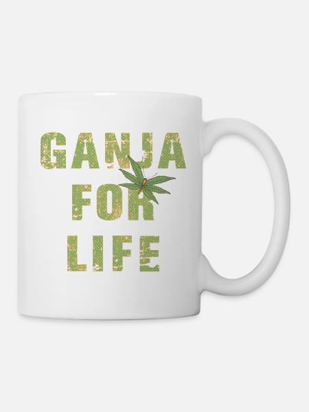 Ganja for Life - Tasse - Weiß
