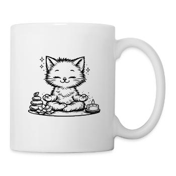 Zen Kitten - Mug blanc - blanc - Droite