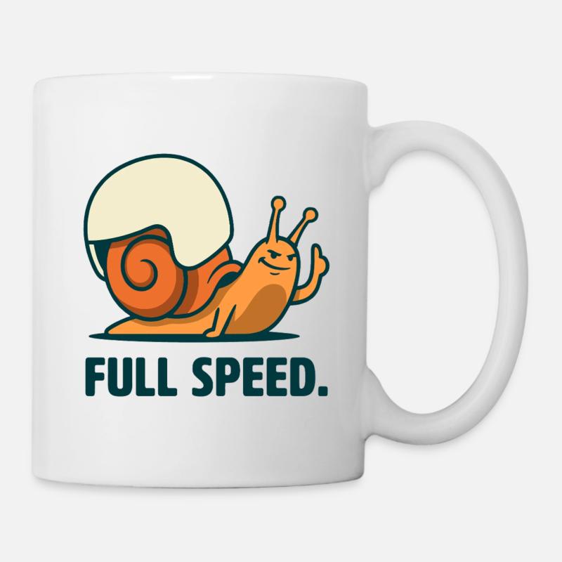 Schnecke mit voller Geschwindigkeit - Tasse - Weiß