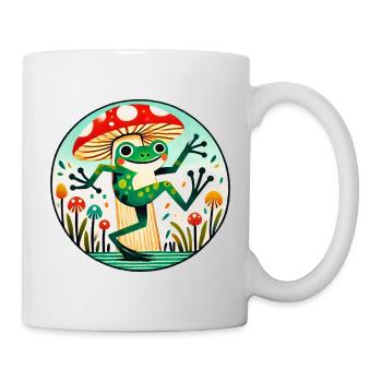 Mushroom Frog Whimsy Circle - Mug - white - Right