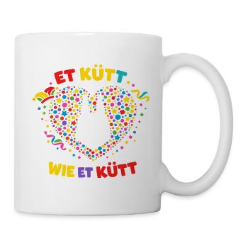 Déguisement de confettis de Cologne Jeck de Carnaval - Mug blanc - blanc - Droite