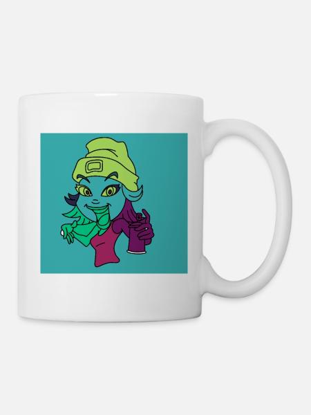 Neon Graffiti Mascot - Mug - white