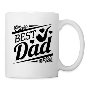 Papa, bester Papa, Vatertag - Tasse - Weiß - Rechts