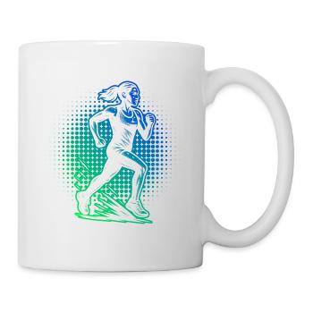 Kompaktes Running Design für Rennen - Tasse - Weiß - Rechts