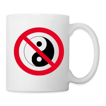 Interdit Yin Yang: symbole antiéquilibre - Mug blanc - blanc - Droite