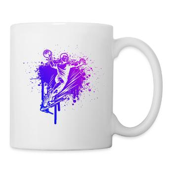 Kompaktes Handball Design für Handball für Männer - Tasse - Weiß - Rechts