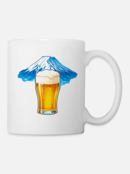 Biergipfel Panorama - Tasse - Weiß