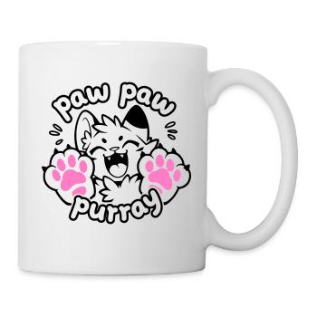 Paw Paw Purray Cat | Motif drôle de patte - Mug blanc - blanc - Droite