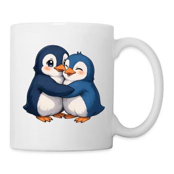 Kuschelige Pinguin-Umarmung - Tasse - Weiß - Rechts