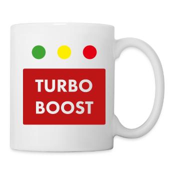 Turbo Boost Retro-Text - Tasse - Weiß - Rechts