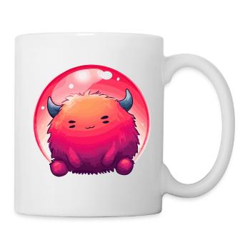 Fluffiges Monstergesicht Gradient - Tasse - Weiß - Rechts