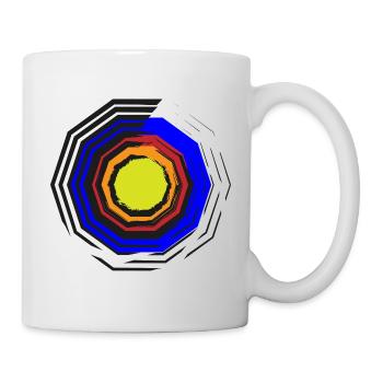 Color Wheel Octagon Neon Center - Mug - white - Right