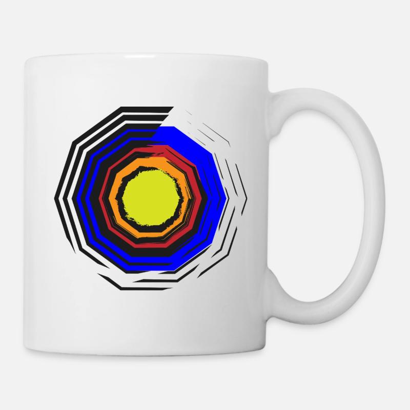 Color Wheel Octagon Neon Center - Mug - white