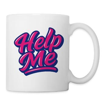 Help Me Neon Script - Tasse - Weiß - Rechts