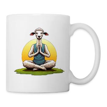 Yoga Schaf - Tasse - Weiß - Rechts