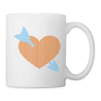 Herz mit Pfeil durchbohrt - Tasse - Weiß - Rechts