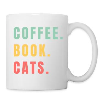 CHATS DU LIVRE CAFÉ - Mug blanc - blanc - Droite