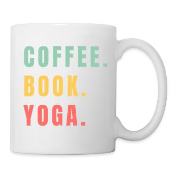 LIVRE CAFÉ YOGA - Mug blanc - blanc - Droite