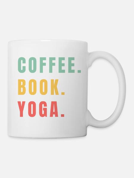 COFFEE BOOK YOGA - Tasse - Weiß